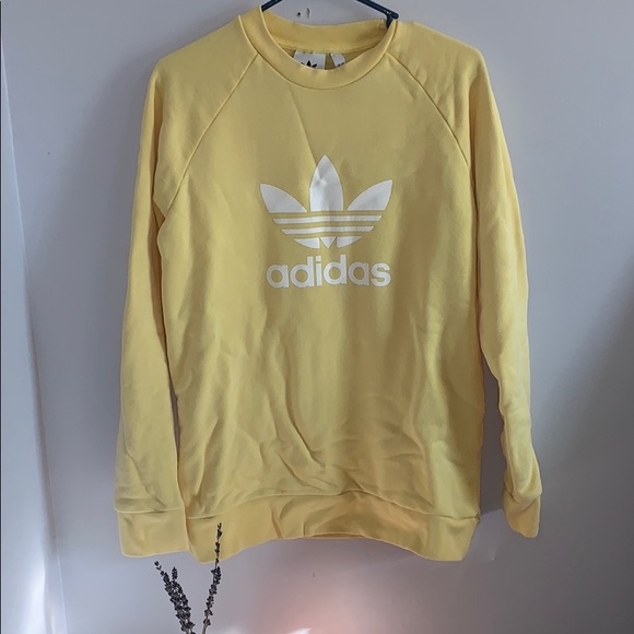pale yellow adidas hoodie